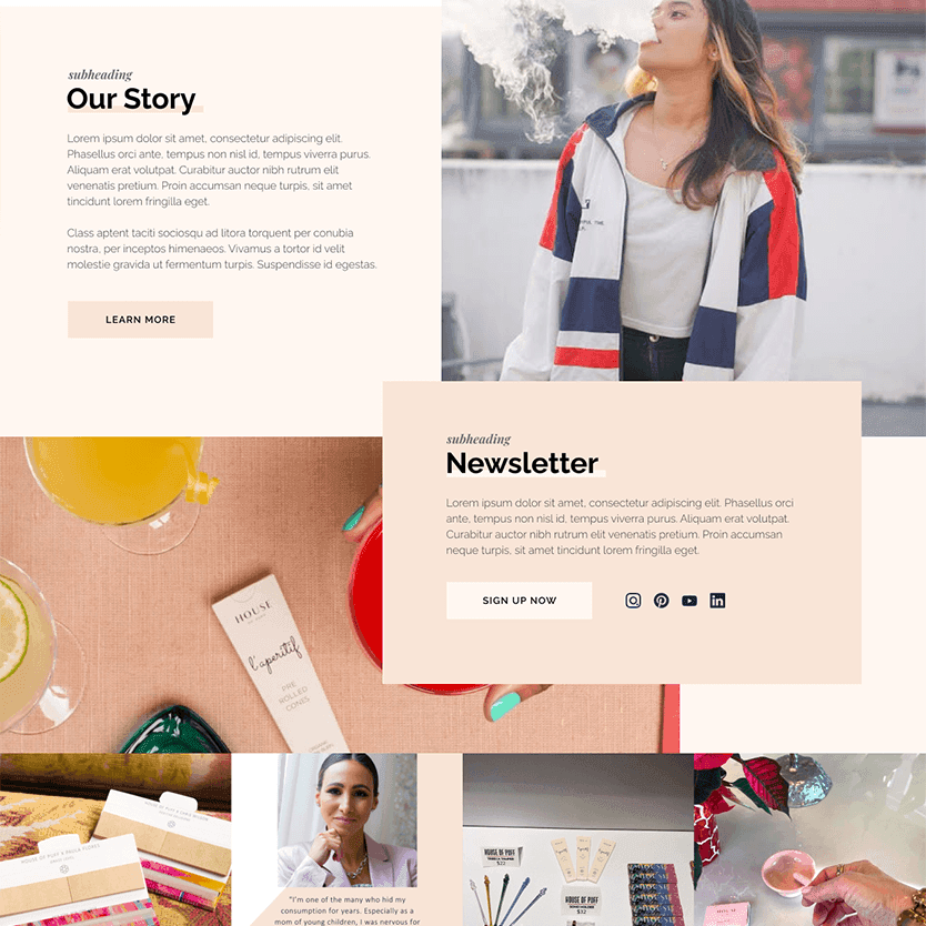 House of Puff - product catalog