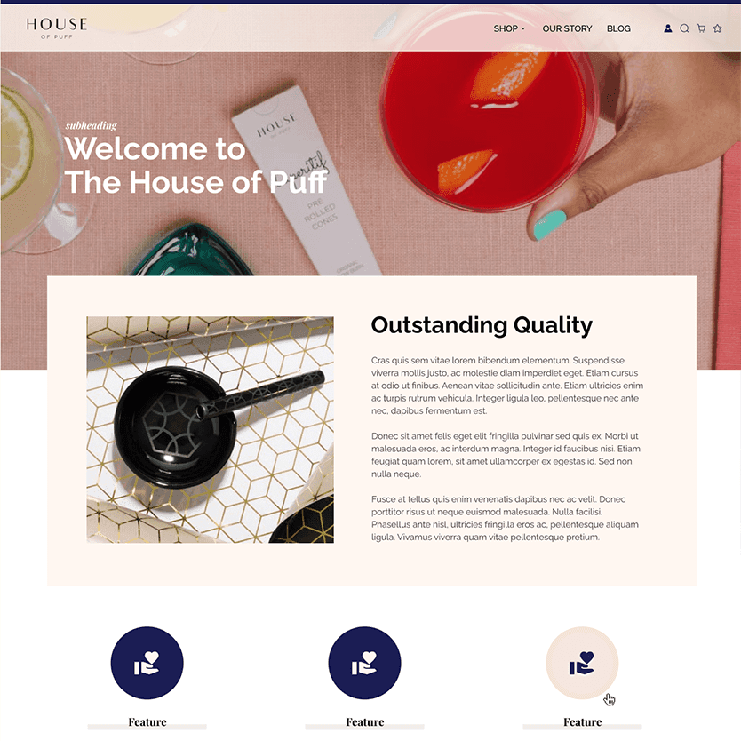 House of Puff - product pages