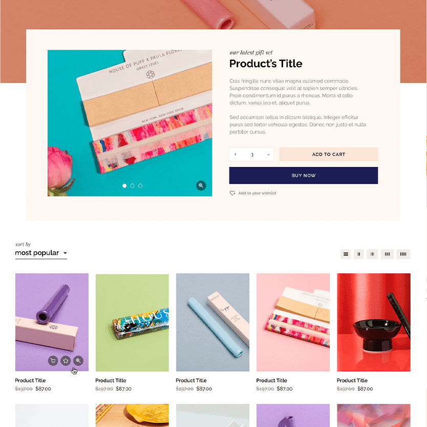 House of Puff - checkout design