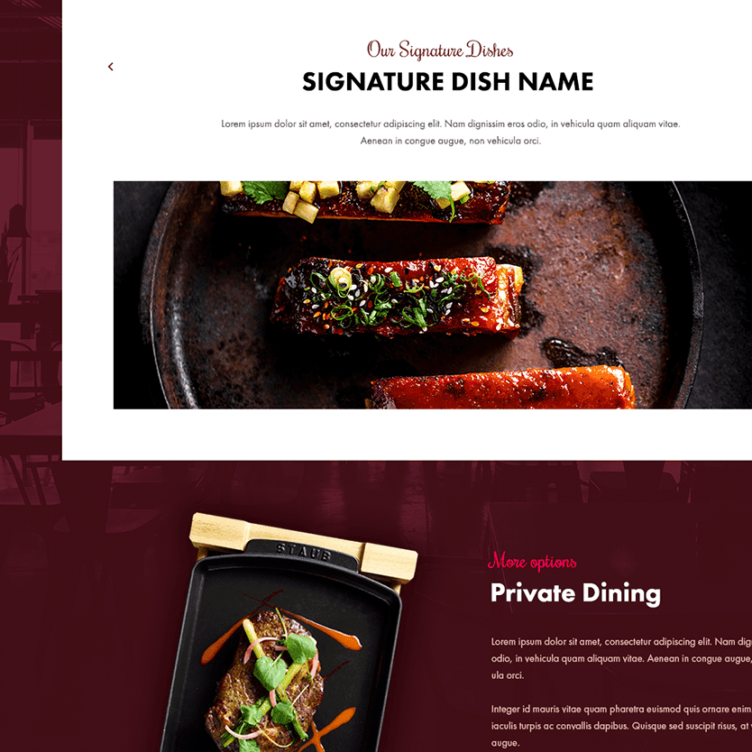 International Smoke - menu and location pages