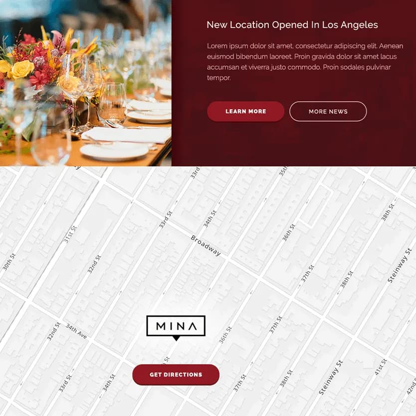 MINA Group website - multi-location brand consistency