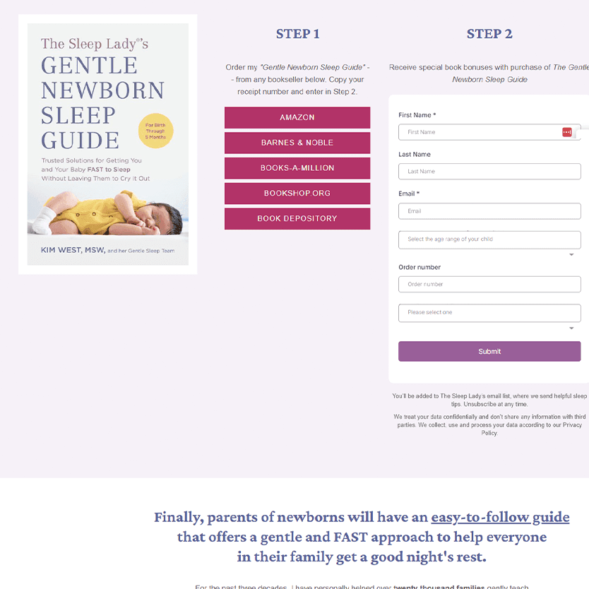 The Sleep Lady - program offerings