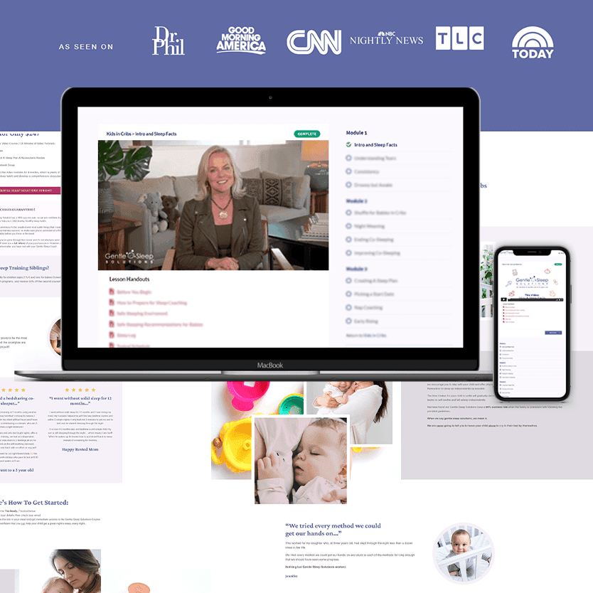 Sleep Solutions - course platform design