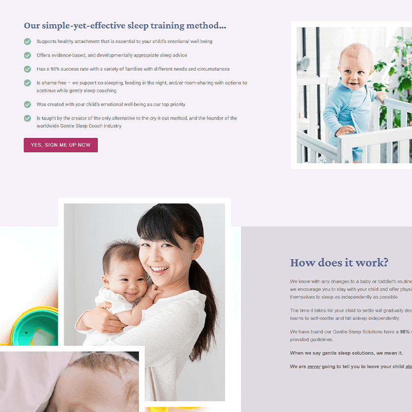 Sleep Solutions - learning interface