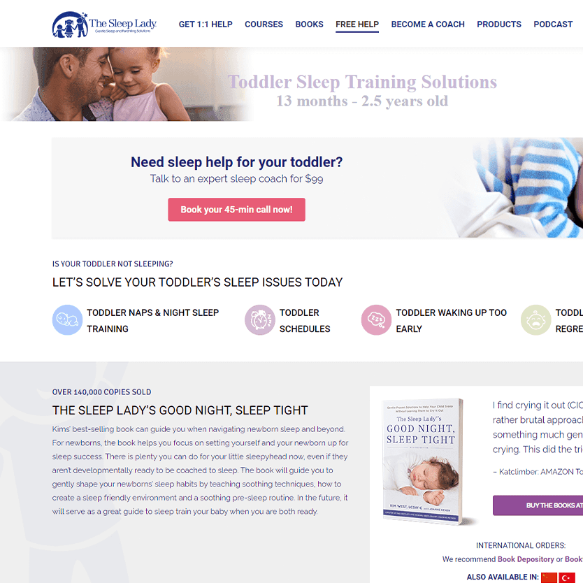 Sleep Solutions - website development