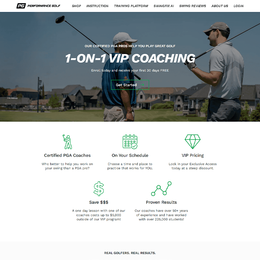 VIP Coaching - LMS platform interface