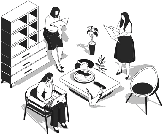 OmniStreak team collaboration illustration