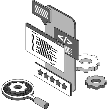 Web and SaaS application development illustration