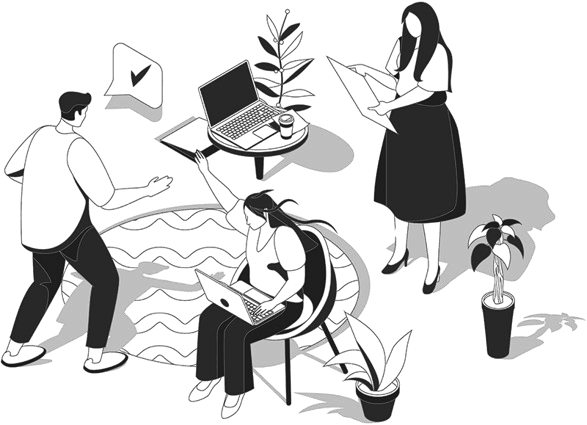 Digital product strategy and technical planning illustration